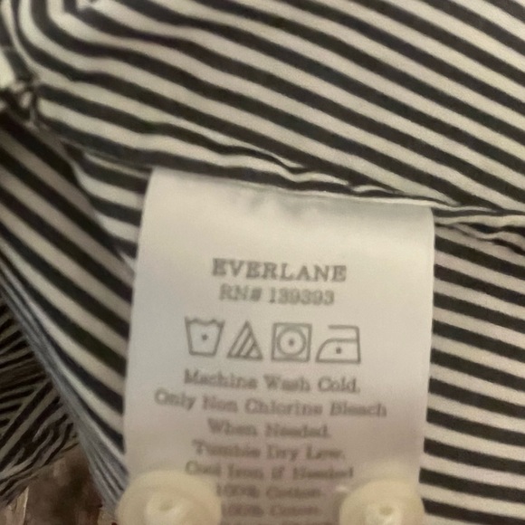 Everlane Striped Long Sleeve Button-Down Dress | Size 10 - Picture 6 of 6